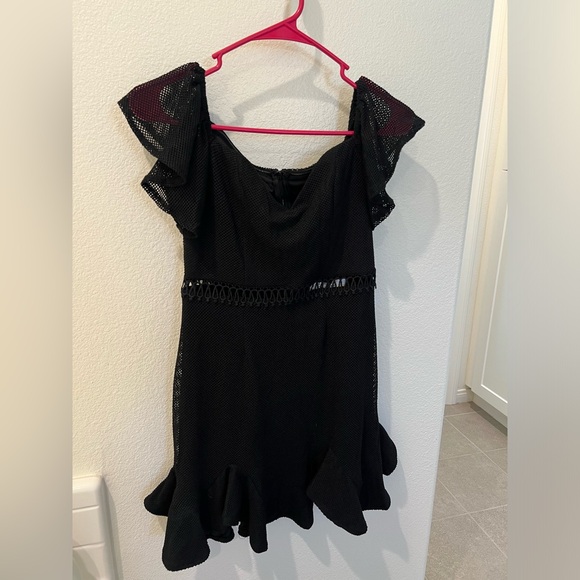 Hello Molly ruffle net black dress - Picture 3 of 10